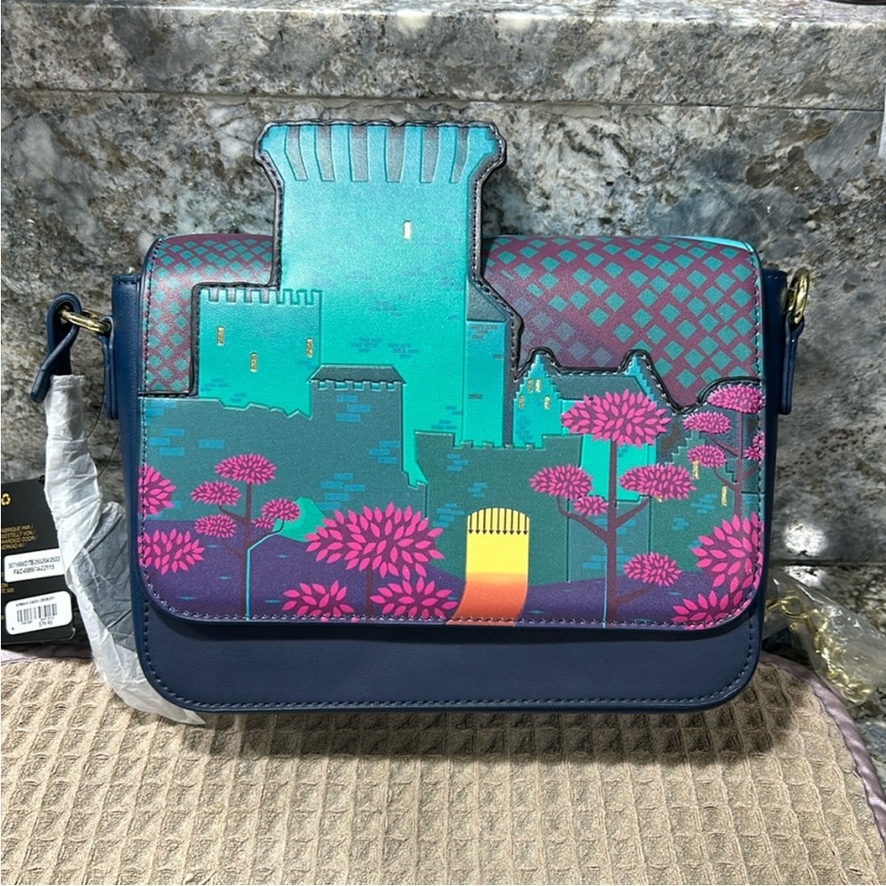 NWT Loungefly Disney Pixar Brave Castle Crossbody Bag